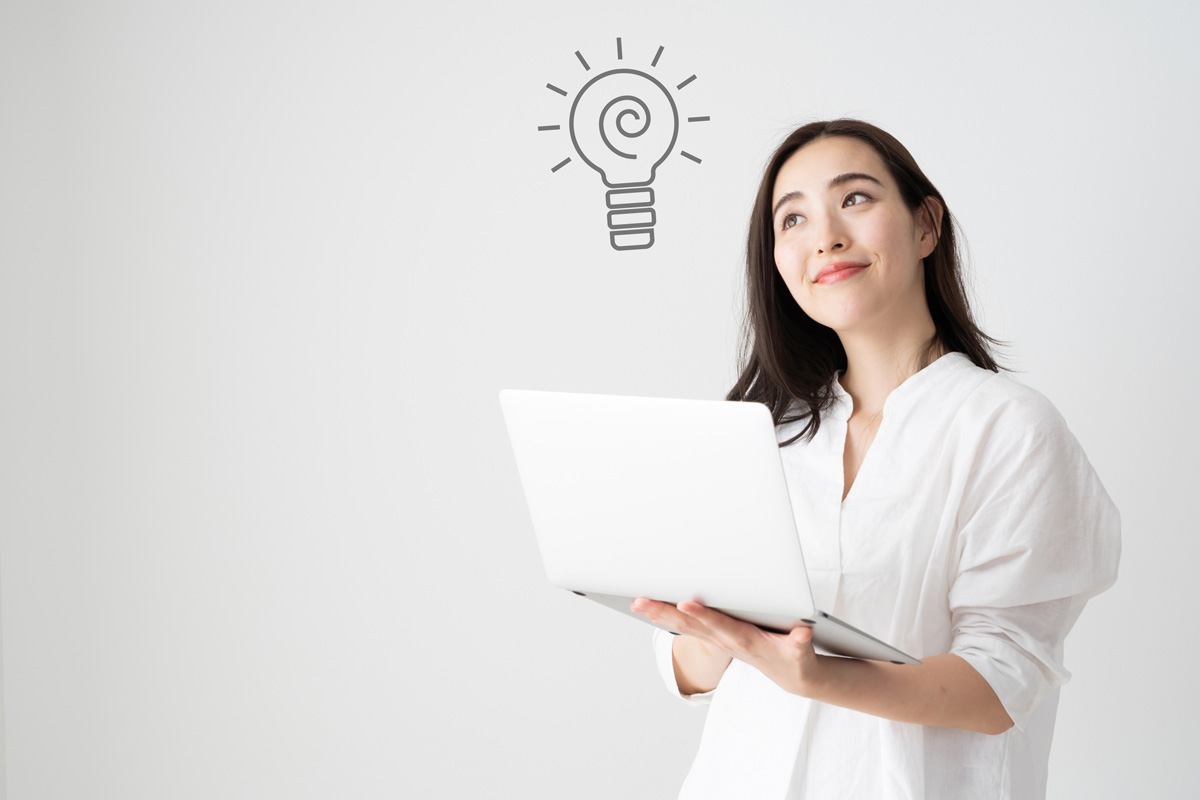 ひらめいた女性